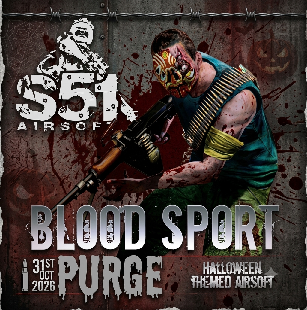 Blood Sports Purge Halloween Themed Airsoft Event
