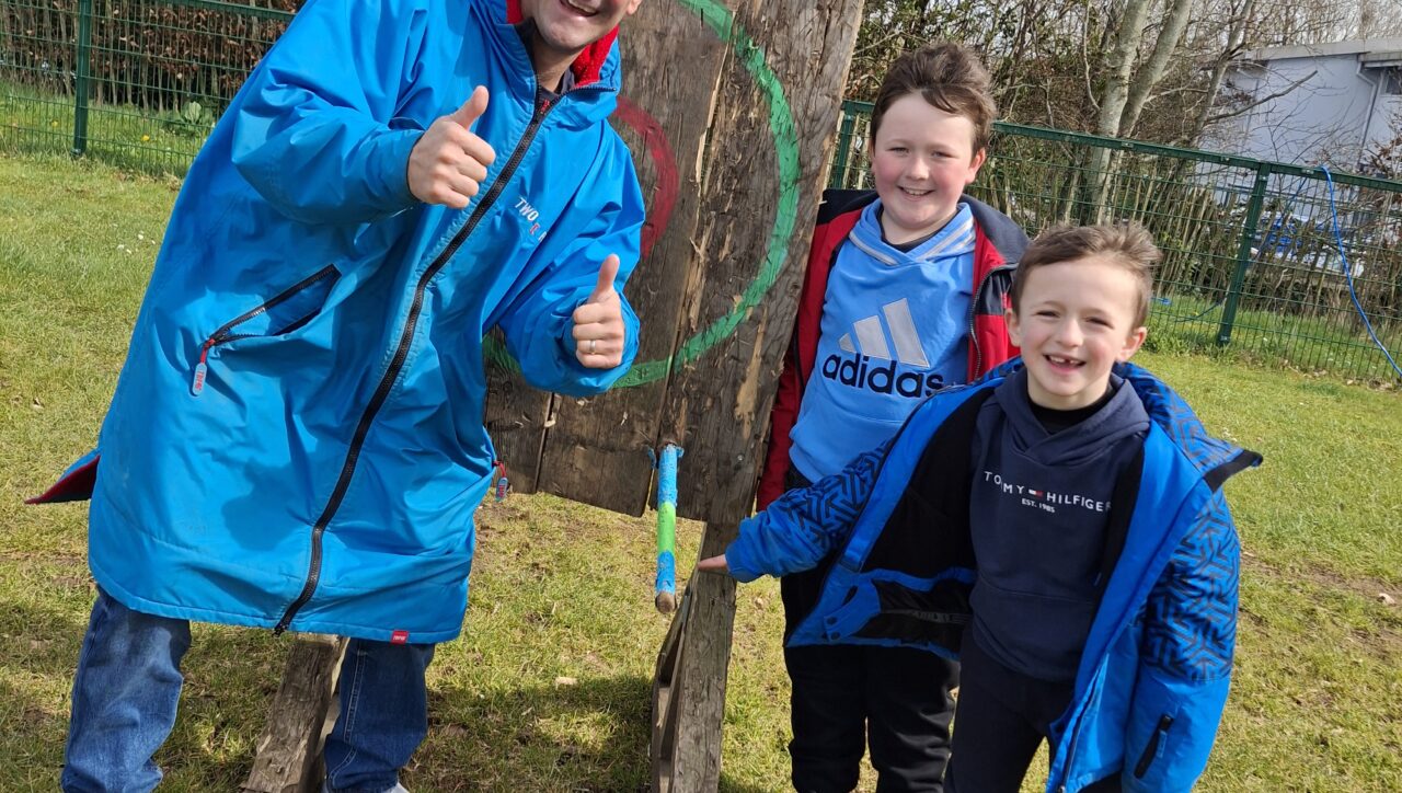 Belfast Trojans. Step up to the target and experience the raw satisfaction of Axe Throwing at Forest Fitness NI